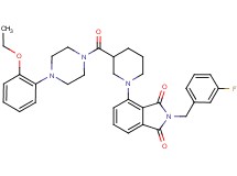 4-(3-{[4-(2-ethoxyphenyl)-1-piperazinyl]carbonyl}-1-piperidinyl)-2-(3-fluorobenzyl)-1H-isoindole-1,3(2H)-dione