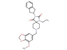 3-(2,3-dihydro-1H-inden-2-yl)-1-ethyl-8-[(7-methoxy-1,3-benzodioxol-5-yl)methyl]-1,3,8-triazaspiro[4.5]decane-2,4-dione