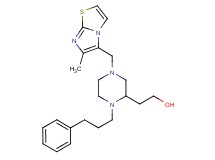 2-[4-[(6-methylimidazo[2,1-b][1,3]thiazol-5-yl)methyl]-1-(3-phenylpropyl)-2-piperazinyl]ethanol