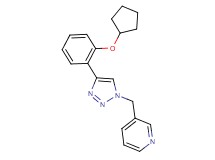 3-({4-[2-(cyclopentyloxy)phenyl]-1H-1,2,3-triazol-1-yl}methyl)pyridine