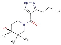 (4S*)-3,3,4-trimethyl-1-[(3-propyl-1H-pyrazol-4-yl)carbonyl]piperidin-4-ol