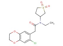 2-(7-chloro-2,3-dihydro-1,4-benzodioxin-6-yl)-N-(1,1-dioxidotetrahydro-3-thienyl)-N-ethylacetamide