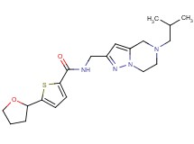 N-[(5-isobutyl-4,5,6,7-tetrahydropyrazolo[1,5-a]pyrazin-2-yl)methyl]-5-(tetrahydrofuran-2-yl)thiophene-2-carboxamide