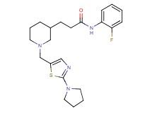 N-(2-fluorophenyl)-3-(1-{[2-(1-pyrrolidinyl)-1,3-thiazol-5-yl]methyl}-3-piperidinyl)propanamide
