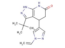 3-tert-butyl-4-(1-vinyl-1H-pyrazol-4-yl)-1,4,5,7-tetrahydro-6H-pyrazolo[3,4-b]pyridin-6-one