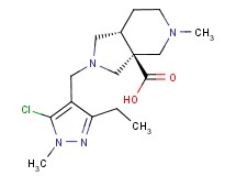 (3aS*,7aR*)-2-[(5-chloro-3-ethyl-1-methyl-1H-pyrazol-4-yl)methyl]-5-methyloctahydro-3aH-pyrrolo[3,4-c]pyridine-3a-carboxylic acid