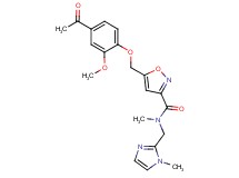 5-[(4-acetyl-2-methoxyphenoxy)methyl]-N-methyl-N-[(1-methyl-1H-imidazol-2-yl)methyl]-3-isoxazolecarboxamide