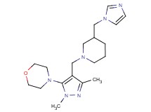 4-(4-{[3-(1H-imidazol-1-ylmethyl)piperidin-1-yl]methyl}-1,3-dimethyl-1H-pyrazol-5-yl)morpholine
