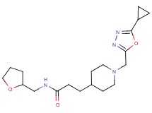 3-{1-[(5-cyclopropyl-1,3,4-oxadiazol-2-yl)methyl]piperidin-4-yl}-N-(tetrahydrofuran-2-ylmethyl)propanamide