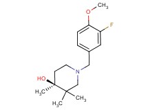 (4S*)-1-(3-fluoro-4-methoxybenzyl)-3,3,4-trimethylpiperidin-4-ol