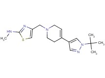 4-{[4-(1-tert-butyl-1H-pyrazol-4-yl)-3,6-dihydropyridin-1(2H)-yl]methyl}-N-methyl-1,3-thiazol-2-amine