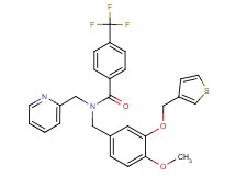 N-[4-methoxy-3-(3-thienylmethoxy)benzyl]-N-(2-pyridinylmethyl)-4-(trifluoromethyl)benzamide