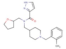 N-{[1-(2-methylbenzyl)piperidin-4-yl]methyl}-N-(tetrahydrofuran-2-ylmethyl)-1H-pyrazole-3-carboxamide