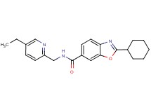 2-cyclohexyl-N-[(5-ethyl-2-pyridinyl)methyl]-1,3-benzoxazole-6-carboxamide