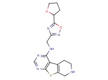 N-{[5-(tetrahydro-2-furanyl)-1,2,4-oxadiazol-3-yl]methyl}-5,6,7,8-tetrahydropyrido[4',3':4,5]thieno[2,3-d]pyrimidin-4-amine dihydrochloride