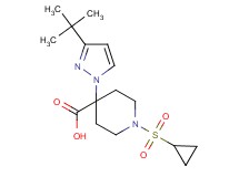 4-(3-tert-butyl-1H-pyrazol-1-yl)-1-(cyclopropylsulfonyl)piperidine-4-carboxylic acid