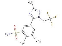 2,3-dimethyl-5-[3-methyl-1-(2,2,2-trifluoroethyl)-1H-1,2,4-triazol-5-yl]benzenesulfonamide