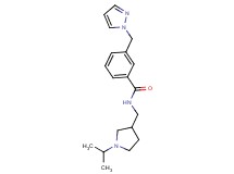 N-[(1-isopropylpyrrolidin-3-yl)methyl]-3-(1H-pyrazol-1-ylmethyl)benzamide