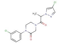 1-(3-chlorophenyl)-4-[2-(4-chloro-1H-pyrazol-1-yl)propanoyl]-2-piperazinone