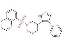 8-{[3-(4-phenyl-1H-pyrazol-5-yl)-1-piperidinyl]sulfonyl}quinoline