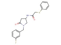 N-[1-(3-fluorobenzyl)-5-oxo-3-pyrrolidinyl]-2-(phenylthio)acetamide