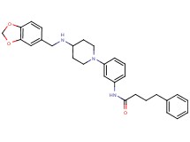 N-(3-{4-[(1,3-benzodioxol-5-ylmethyl)amino]-1-piperidinyl}phenyl)-4-phenylbutanamide