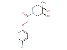 (3S*,4R*)-1-[(4-chlorophenoxy)acetyl]-4-methylpiperidine-3,4-diol