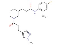 N-(4-fluoro-2-methylphenyl)-3-{1-[3-(1-methyl-1H-pyrazol-4-yl)propanoyl]-3-piperidinyl}propanamide