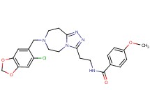 N-(2-{7-[(6-chloro-1,3-benzodioxol-5-yl)methyl]-6,7,8,9-tetrahydro-5H-[1,2,4]triazolo[4,3-d][1,4]diazepin-3-yl}ethyl)-4-methoxybenzamide