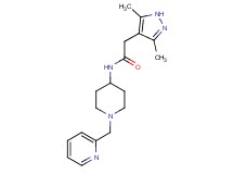 2-(3,5-dimethyl-1H-pyrazol-4-yl)-N-[1-(pyridin-2-ylmethyl)piperidin-4-yl]acetamide