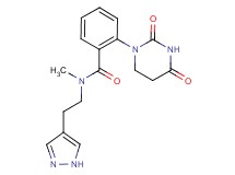 2-(2,4-dioxotetrahydropyrimidin-1(2H)-yl)-N-methyl-N-[2-(1H-pyrazol-4-yl)ethyl]benzamide