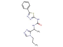 N-(5-phenyl-1,3,4-thiadiazol-2-yl)-N'-[1-(4-propyl-4H-1,2,4-triazol-3-yl)ethyl]urea