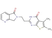 5,6-dimethyl-2-[2-(5-oxo-5,7-dihydro-6H-pyrrolo[3,4-b]pyridin-6-yl)ethyl]thieno[2,3-d]pyrimidin-4(3H)-one