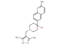 1-[(3,5-dimethyl-1H-pyrazol-4-yl)methyl]-4-(2-methylquinolin-6-yl)piperidin-4-ol