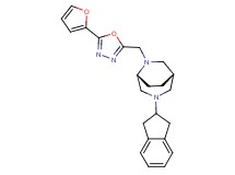(1S*,5R*)-3-(2,3-dihydro-1H-inden-2-yl)-6-{[5-(2-furyl)-1,3,4-oxadiazol-2-yl]methyl}-3,6-diazabicyclo[3.2.2]nonane