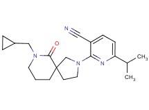 2-[7-(cyclopropylmethyl)-6-oxo-2,7-diazaspiro[4.5]dec-2-yl]-6-isopropylnicotinonitrile