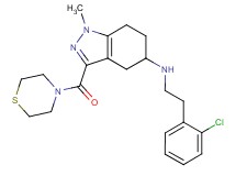 N-[2-(2-chlorophenyl)ethyl]-1-methyl-3-(4-thiomorpholinylcarbonyl)-4,5,6,7-tetrahydro-1H-indazol-5-amine