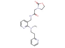 N-({2-[methyl(2-pyridin-2-ylethyl)amino]pyridin-3-yl}methyl)-2-(2-oxo-1,3-oxazolidin-3-yl)acetamide