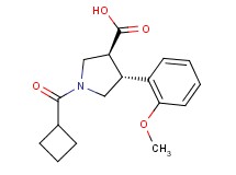 (3S*,4R*)-1-(cyclobutylcarbonyl)-4-(2-methoxyphenyl)pyrrolidine-3-carboxylic acid