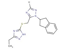 1-(2,3-dihydro-1H-inden-2-yl)-5-{[(3-ethyl-1H-1,2,4-triazol-5-yl)thio]methyl}-1H-1,2,4-triazole
