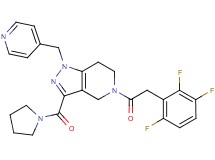 1-(4-pyridinylmethyl)-3-(1-pyrrolidinylcarbonyl)-5-[(2,3,6-trifluorophenyl)acetyl]-4,5,6,7-tetrahydro-1H-pyrazolo[4,3-c]pyridine