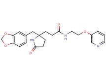 3-[2-(1,3-benzodioxol-5-ylmethyl)-5-oxo-2-pyrrolidinyl]-N-[2-(3-pyridinyloxy)ethyl]propanamide