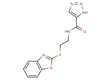 N-[2-(1,3-benzoxazol-2-ylthio)ethyl]-1H-1,2,3-triazole-5-carboxamide