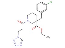 ethyl 3-(3-chlorobenzyl)-1-[3-(1H-tetrazol-1-yl)propanoyl]-3-piperidinecarboxylate