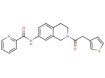 N-{2-[2-(3-thienyl)acetyl]-1,2,3,4-tetrahydro-7-isoquinolinyl}-2-pyridinecarboxamide