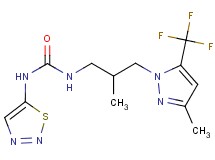 N-{2-methyl-3-[3-methyl-5-(trifluoromethyl)-1H-pyrazol-1-yl]propyl}-N'-1,2,3-thiadiazol-5-ylurea
