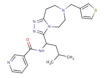 N-{3-methyl-1-[7-(3-thienylmethyl)-6,7,8,9-tetrahydro-5H-[1,2,4]triazolo[4,3-d][1,4]diazepin-3-yl]butyl}nicotinamide
