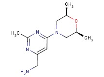 ({6-[(2R*,6S*)-2,6-dimethylmorpholin-4-yl]-2-methylpyrimidin-4-yl}methyl)amine