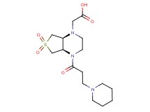 [(4aR*,7aS*)-6,6-dioxido-4-(3-piperidin-1-ylpropanoyl)hexahydrothieno[3,4-b]pyrazin-1(2H)-yl]acetic acid