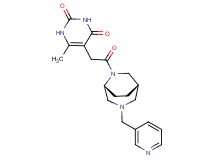 6-methyl-5-{2-oxo-2-[(1S*,5R*)-3-(pyridin-3-ylmethyl)-3,6-diazabicyclo[3.2.2]non-6-yl]ethyl}pyrimidine-2,4(1H,3H)-dione